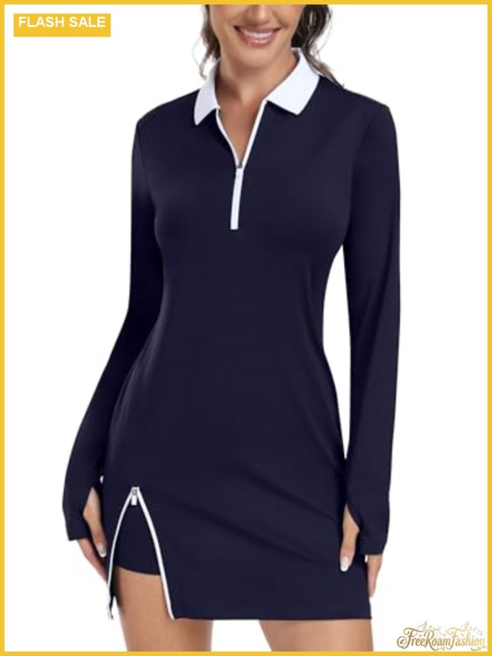 Tennis Dress with Built-in Shorts & 2 Pockets Golf Dress